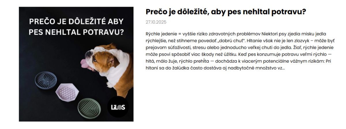 prečo je dôležité aby pes nehltal potravu